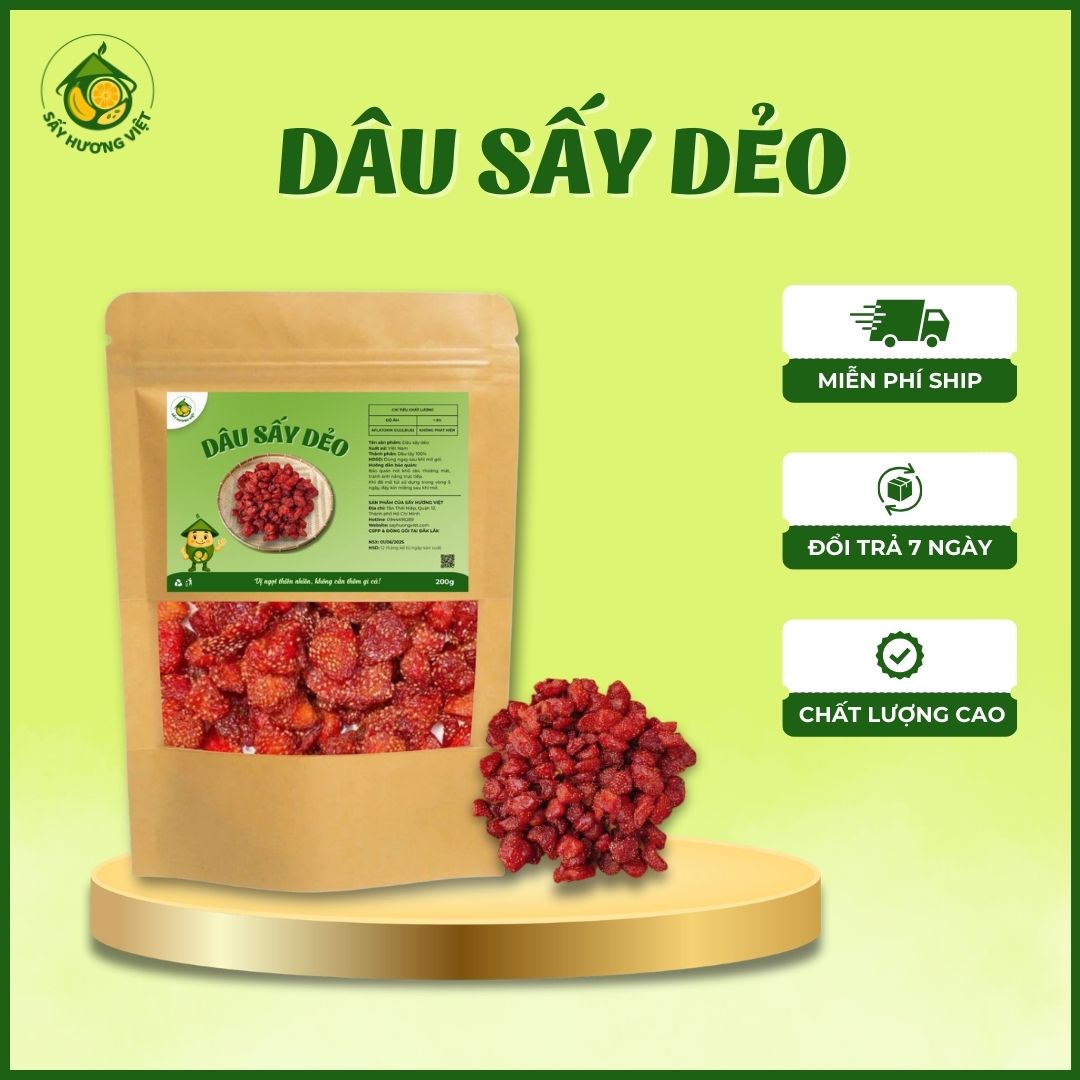 Dâu tây sấy dẻo – chua ngọt tự nhiên